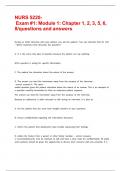 NURS 5220- Exam #1: Module 1: Chapter 1, 2, 3, 5, 6, 8/questions and answers