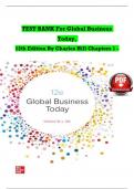 TEST BANK - Global Business Today 12th Edition By Charles Hill, All Chapters 1 - 17, Complete Newest Version