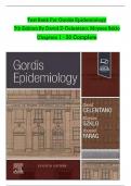 TEST BANK For Gordis Epidemiology, 7th Edition By David D Celentano; Moyses Szklo, Verified Chapters 1 - 20, Complete Newest Version