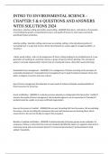 INTRO TO ENVIRONMENTAL SCIENCE - CHAPTER 5 & 6 QUESTIONS AND ANSWERS WITH SOLUTIONS 2024