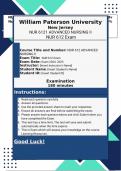 NUR 6121 Advanced Nursing II at William Patterson University NUR 612 Adv Nursing 2 Exam     :- Exam Preparation Compilation Bundle  | Grades A+| 100% Pass Guarantee | Achieve Success!