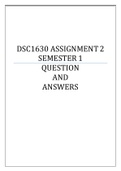 DSC1630 ASSIGNMENT 2 SEMESTER 1 QUESTION AND ANSWERS