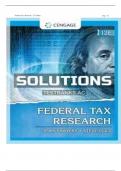 Solution Manual For Federal Tax Research, 13th Edition by Roby Sawyers, Steven Gill, Verified Chapters 1 - 13, Complete Newest Version