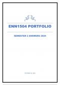 ENN1504 PORTFOLIO EXAM SEMESTER 2 ANSWERS 2024