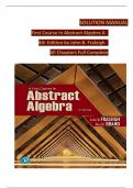 Solution Manual for First Course in Abstract Algebra A, 8th Edition by John B. Fraleigh, Verified Chapters 1 - 56, Complete Newest Version