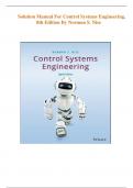 Solution Manual for Control Systems Engineering, {8th Edition} by Norman S. Nise | 100% Verified | New Update