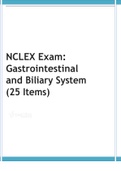     NCLEX Exam: Gastrointestinal and Biliary System (25 Items)