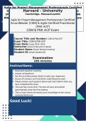 Agile for Project Management Professionals Certified ScrumMaster (CSM) & Agile Certified Practitioner (PMI-ACP) 2024 – 2025 Agile for PMP (CSM) SCRUM MASTER CERTIFICATION TEST with Verified Solutions | 100% Pass Guaranteed | Graded A+ |