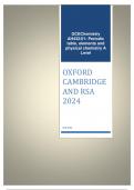 OXFORD CAMBRIDGE AND RSA GCE  Chemistry A  H432/01: Periodic table, elements and physical chemistry  A Level ACTUAL QUESTION PAPER AND MERGED MARKING SCHEME MERGED