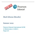 Pearson Edexcel International GCSE In Mathematics A (4MA1) Paper 2H