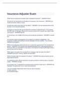 Exam (elaborations) NC adjuster 