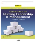 Test Bank for Essentials of Nursing Leadership & Management 7th Edition by Weiss,Tappen & Grimley