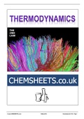 Chemsheets A level chemistry thermodynamics summary and revision booklet 