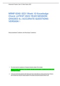 NRNP 6540/ 6531 Week 10 Knowledge Check LATEST 2023 YEAR SESSION GRADED A+ ACCURATE QUESTIONS VERSION 1