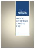 OXFORD CAMBRIDGE AND RSA 2024 GCE  Chemistry A  H432/03: Unified chemistry  A Level ACTUAL QUESTION PAPER AND MARKING SCHEME MERGED