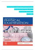 TEST BANK For Seidel's Guide to Physical Examination An Interprofessional Approach 10th Edition by Jane W. Ball, Joyce E. Dains, Chapters 1 - 26 | Complete Newest Version