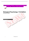 Biological Psychology 11th Edition by James W.Kalat LATEST UPDATED  VERSION MARCH 2023 GRADED A 