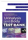 TEST BANK For Urinalysis and Body Fluids, 7th Edition by Strasinger | Verified Chapters 1 - 17 | Complete Newest Version