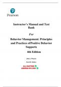 Solutions Manual & Test Bank For Behavior Management: Principles and Practices of Positive Behavior Supports 4th Edition by John J. Wheeler