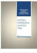 OXFORD CAMBRIDGE AND RSA GCE  Chemistry B  H433/01: Fundamentals of chemistry  A Level ACTUAL QUESTION PAPER AND MERGED MARKING SCHEME