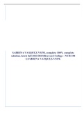 SABRINA VASQUEZ-VSIM, complete 100% complete solution, latest fall 2022/2023|Broward College - NUR 250 LSABRINA VASQUEZ-VSIM.