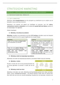 Samenvatting Strategische marketing - resultaat: 16/20