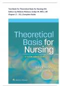 Test Bank For Theoretical Basis for Nursing, 6th American Edition, by Melanie McEwen; Evelyn M. Wills, All Chapters included with verified Answers