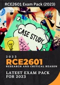 RCE2601 Latest Exam Pack for 2023 (Questions and Answers to Portfolios) 