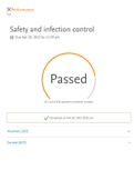 Elsevier Adaptive Quizzing - Quiz performance_Safety and Infection Control_ 673 out of 836 questions answered correctly_ Rated Passed. Spring 2023