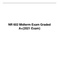 NR 602 Week 4 Midterm Exam / NR602NR 602 Week 4 Midterm Exam / NR602 Week 4 Midterm Exam (NEWEST, 2021) : Chamberlain College of Nursing