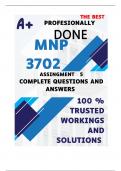 MNP3702 Assignment 5 (COMPLETE ANSWERS) Semester 2 2024 - DUE 17 October 2024