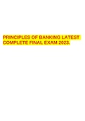 PRINCIPLES OF BANKING LATEST COMPLETE FINAL EXAM 2023.