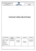 The Tata Power Company Ltd_Contractor’s Safety Code of Conduct