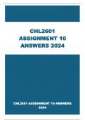 CHL2601 ASSIGNMENT 10 ANSWERS 2024