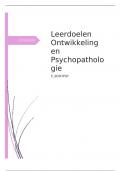 Samenvatting Abnormal Child and Adolescent Psychology -  Ontwikkeling en psychopathologie (P_BPEROND) leerdoelen uitgewerkt