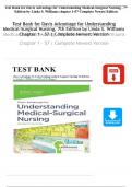 Test Bank For Davis Advantage For Understanding Medical-Surgical Nursing, 7th Edition by Linda S. Williams Chapter 1 - 57 - Complete Newest Version