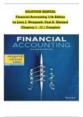 Solution Manual For Financial Accounting, 11th Edition by Jerry J. Weygandt, Paul D. Kimmel, Verified Chapters 1 - 13, Complete