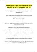 Massachusetts Core Pest License CORRECT QUESTIONS & SOLUTIONS(GRADED A)