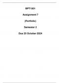 BPT1501 Assignment 7 (Portfolio) Semester 2 Due 25 October 2024