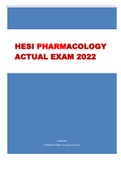 HESI PHARMACOLOGY  ACTUAL EXAM 2022