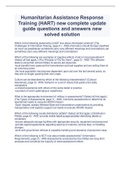 Humanitarian Assistance Response Training (HART) new complete update guide questions and answers new solved solution