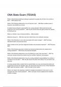 CNA State Exam (TEXAS) Questions with correct Answers 2024/2025( A+ GRADED 100% VERIFIED).