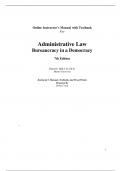 Online Instructor’s Manual with Test bank For Administrative Law Bureaucracy in a Democracy 7th Edition Daniel E. Hall