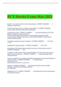 PCT Davita Exam May 2021 