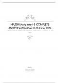 HFL1501 Assignment 6 (COMPLETE ANSWERS) 2024 Due 26 October 2024