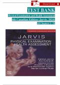 Carolyn Jarvis, Physical Examination and Health Assessment 4th Canadian Edition (Jarvis, 2024) TEST BANK, Verified Chapters 1 - 31, Complete Newest Version