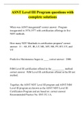 ASNT Level III Program questions with complete solutions