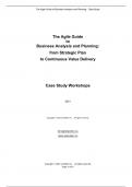 Instructor Manual (Case Study Workshops with Solutions) for Agile Guide to Business Analysis and Planning, The from Strategic Plan to Continuous Value Delivery 1st Edition By Howard Podeswa