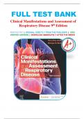 Test Bank for Clinical Manifestations and Assessment of Respiratory Disease 9th Edition by Des Jardins|9780323871501| All Chapters 1-45|LATEST