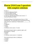 Pharm 2510 Exam 3 questions with complete solutions